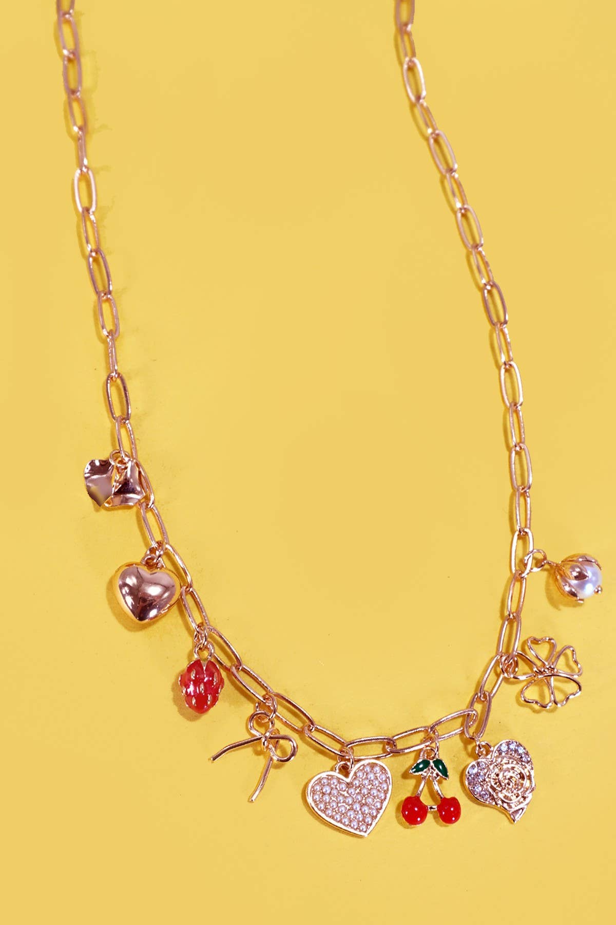Cherry Multi Charm Necklace