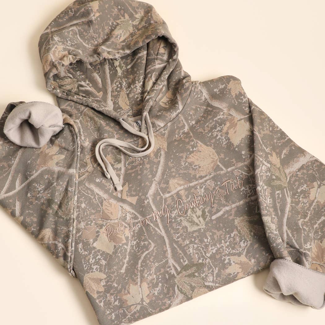 Put it on my Cowboy's Tab Embroidered Camo Hoodie Sweatshirt