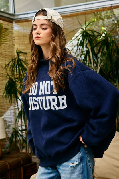 Reversible "HOMEBODY" Mock Neck Sweatshirt