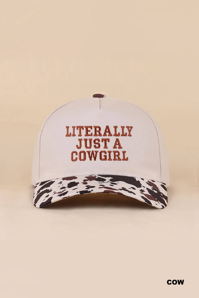 Literally Just A Cowgirl Two Tone Snapback Hat