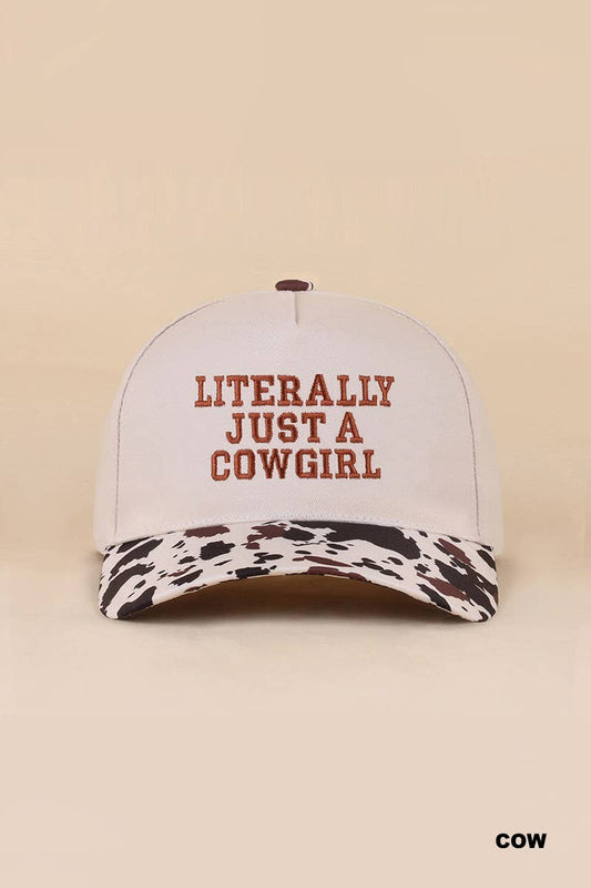 Literally Just A Cowgirl Two Tone Snapback Hat