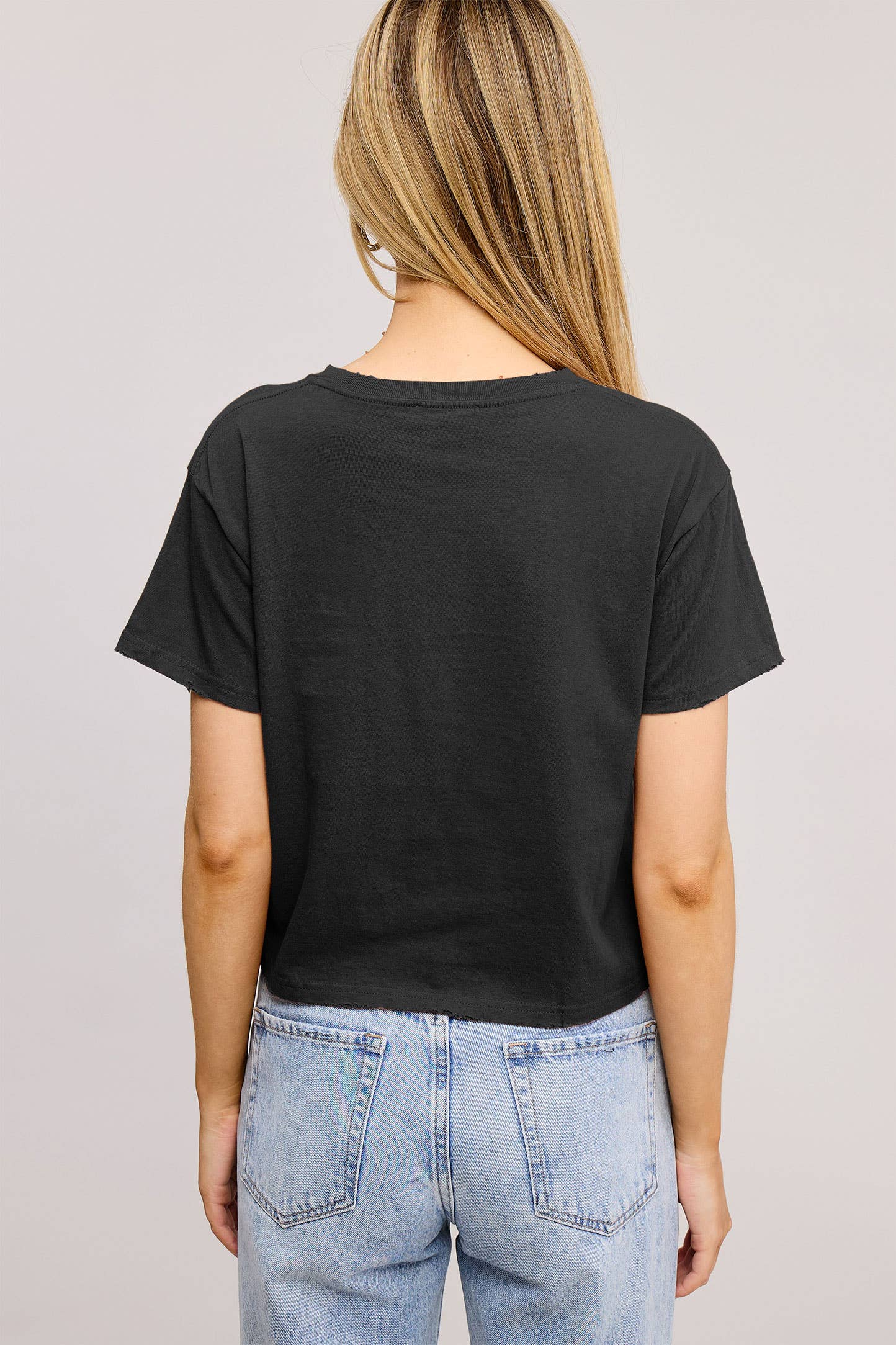 Basic Tee with Distressed Edges