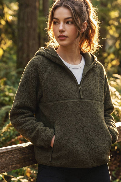 Sherpa Half-Zip Hoodie