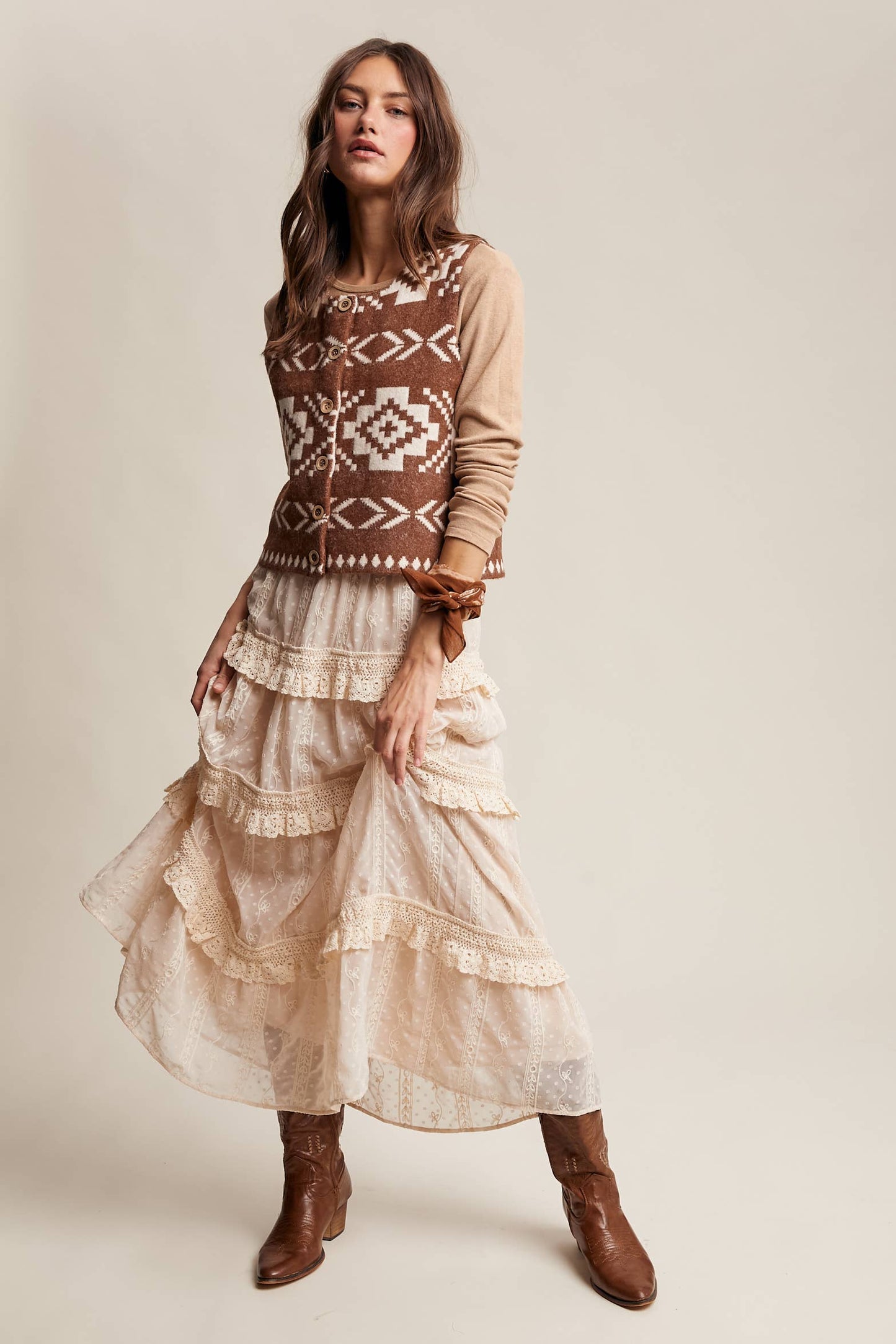 Amber Button-Up Wool Vest