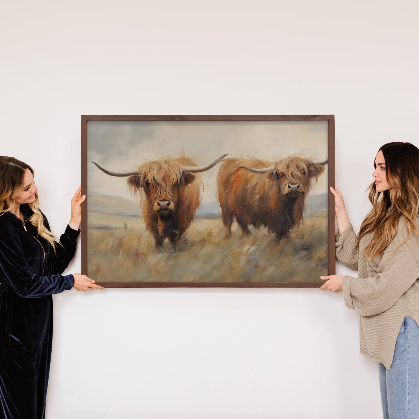 Double Highland Cows Framed Wall Art *In-Store Pickup Only