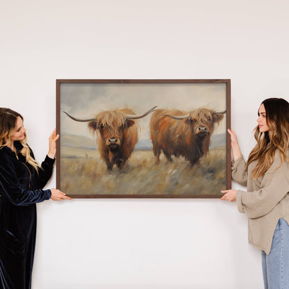Double Highland Cows Framed Wall Art *In-Store Pickup Only