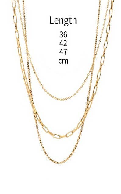 PAPER CLIP LAYERED NECKLACE