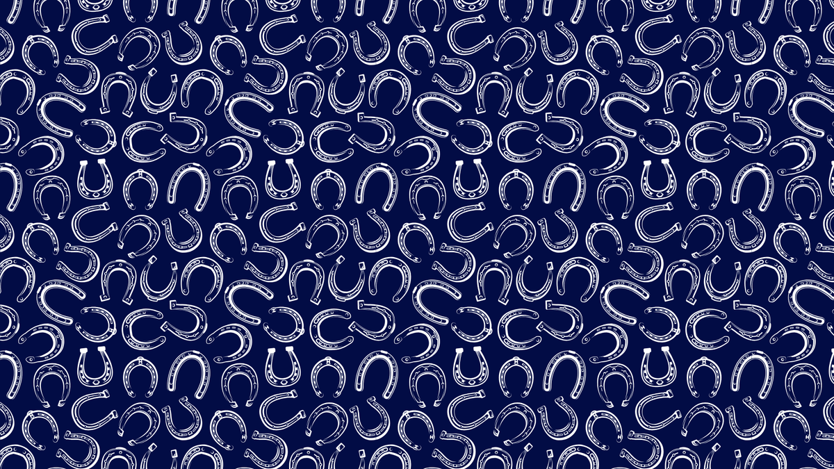100% Silk Twilly Scarf with Horse Shoe Pattern: Red