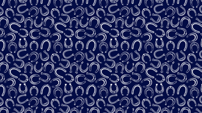 100% Silk Twilly Scarf with Horse Shoe Pattern: Black & White