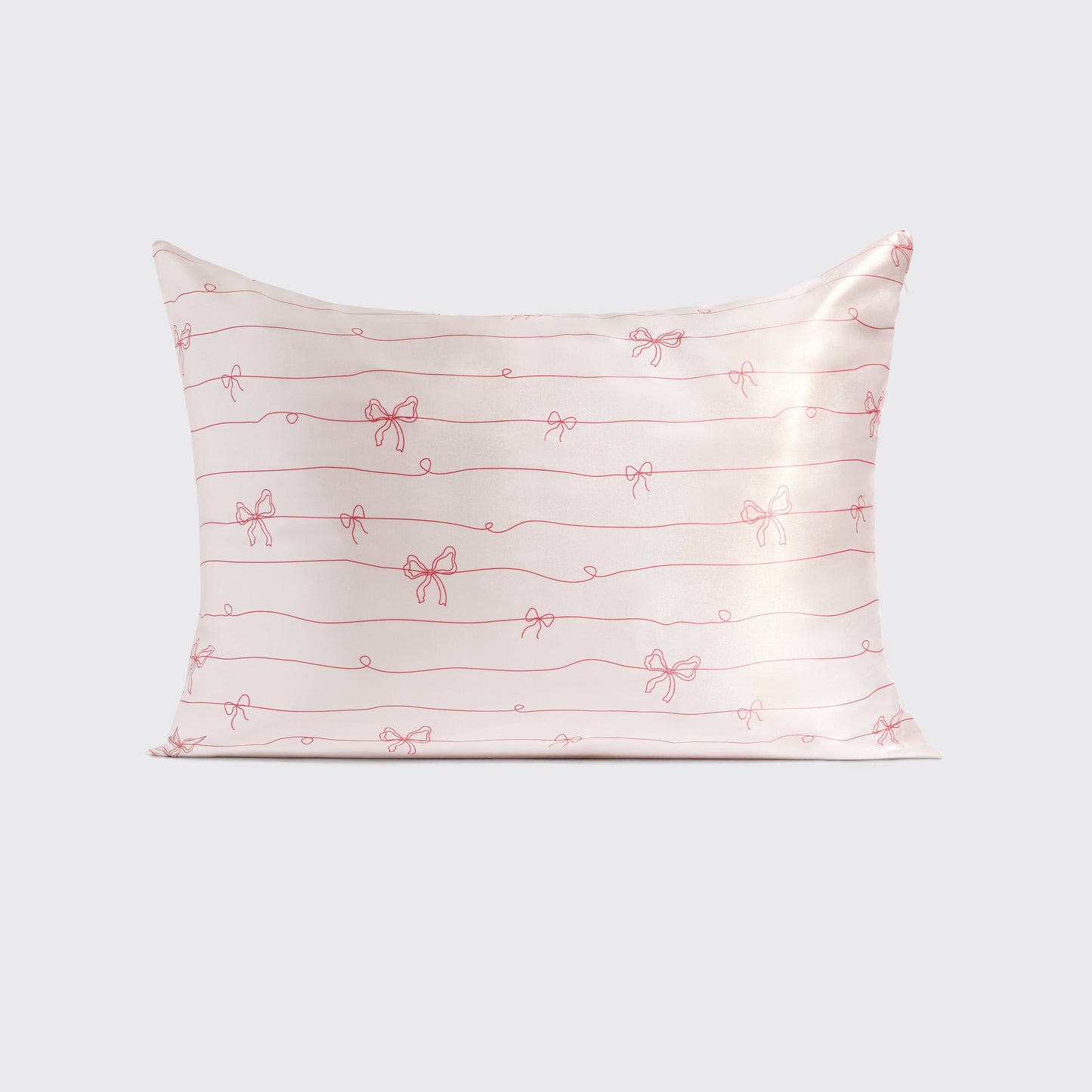 Satin Pillowcase in Striped Bows