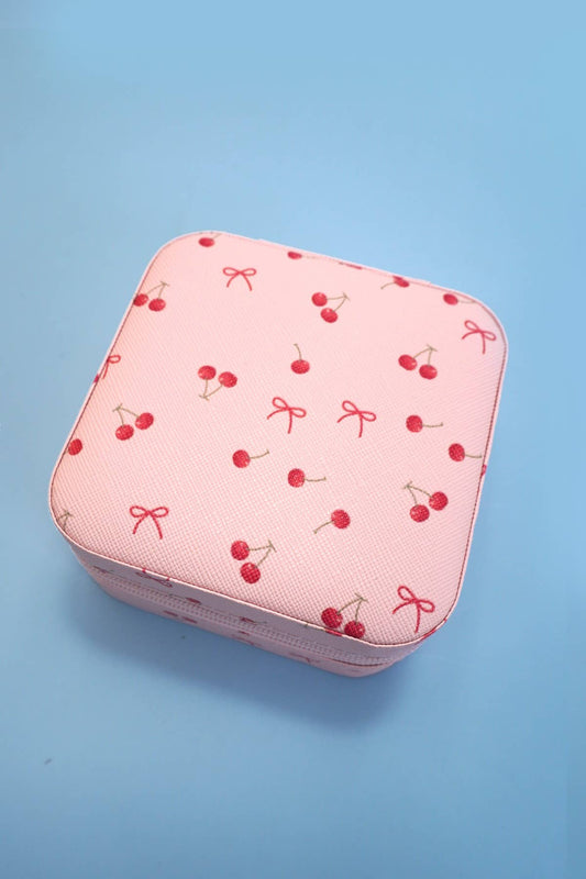 Pink Cherries and Bows Jewelry Box