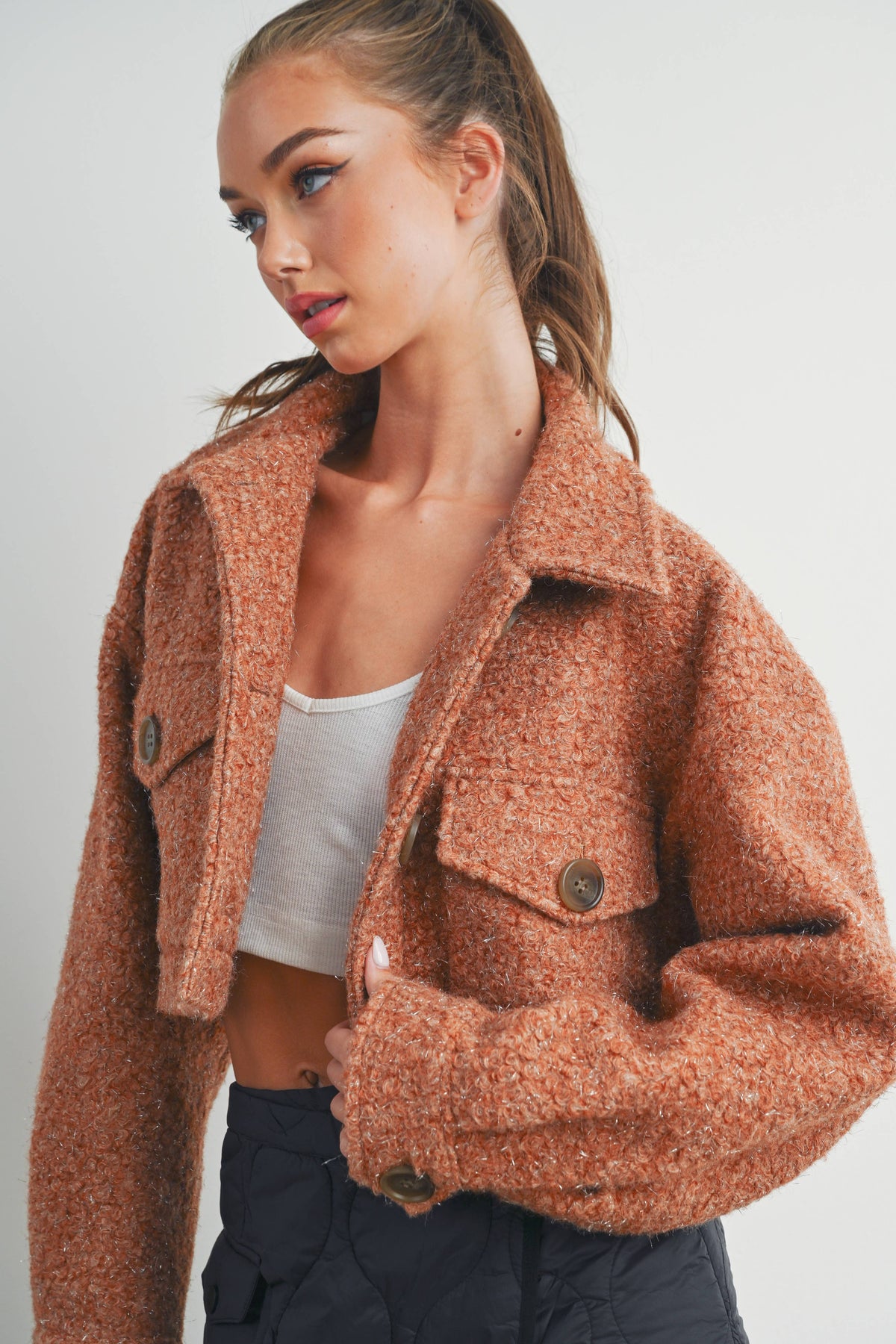 Shelby Crop Shacket