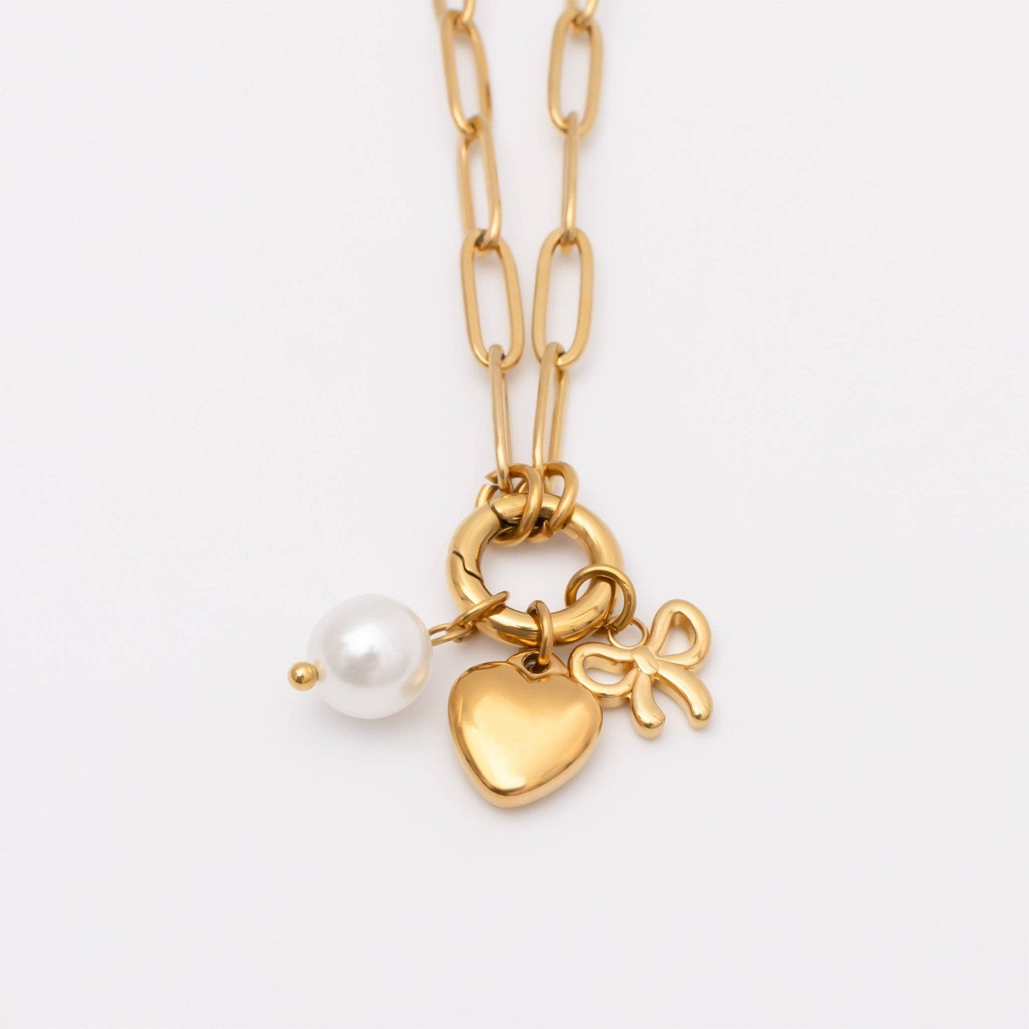 Bow Interchangeable Charm Necklace