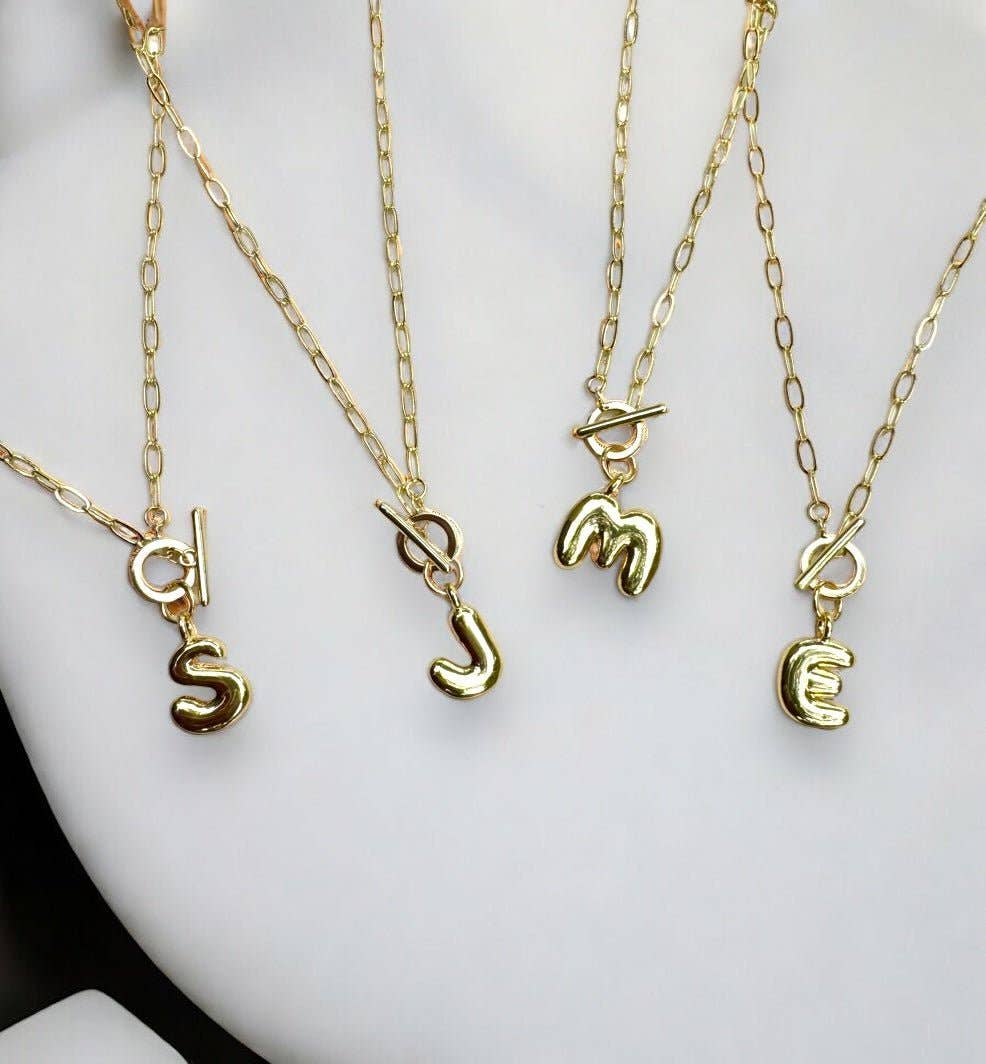 Bubble Initial Necklace