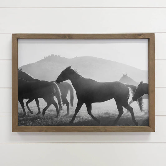 Horse Roundup Framed Photo *In-Store Pickup Only