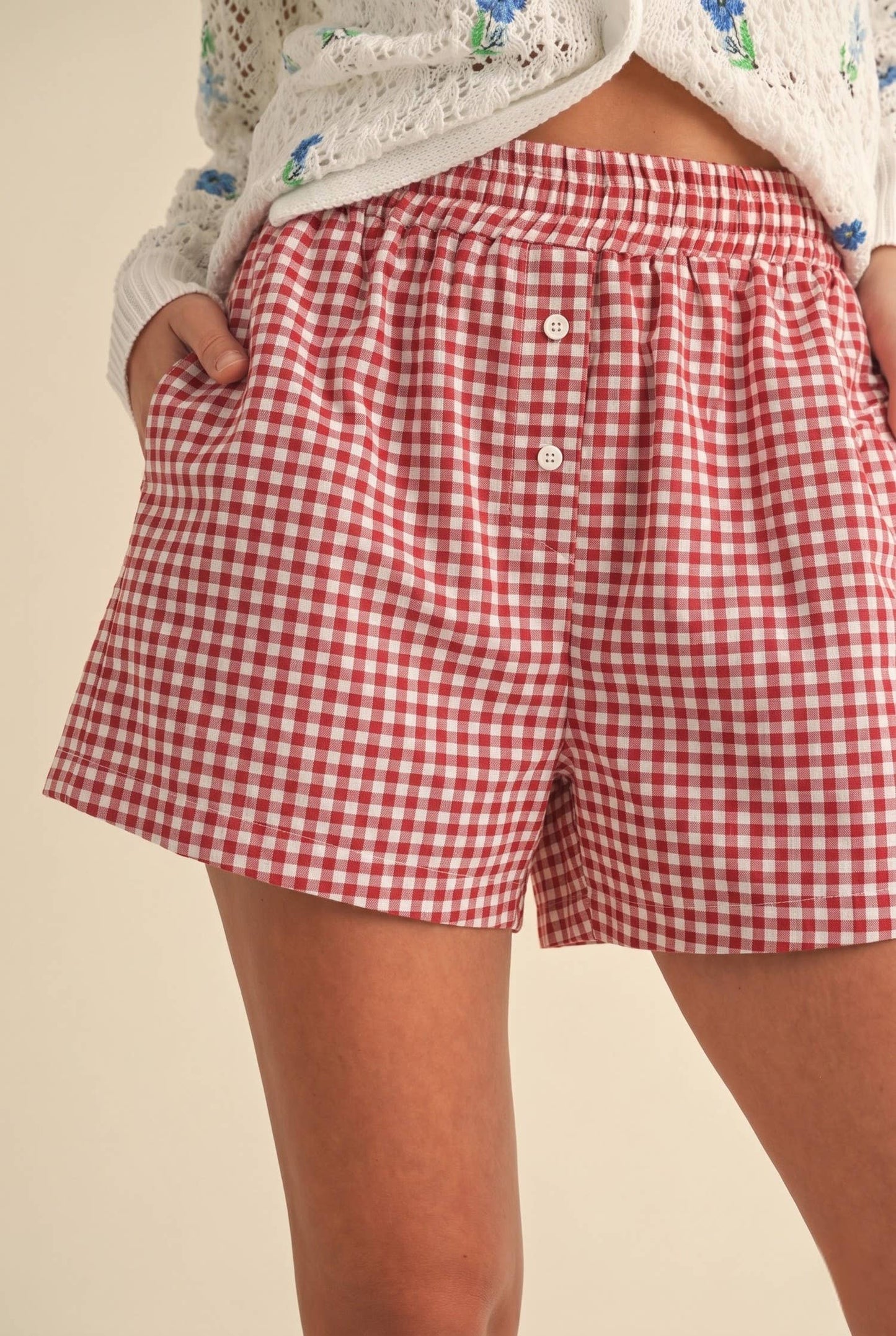 Gingham Check Woven Mini Boxer Shorts