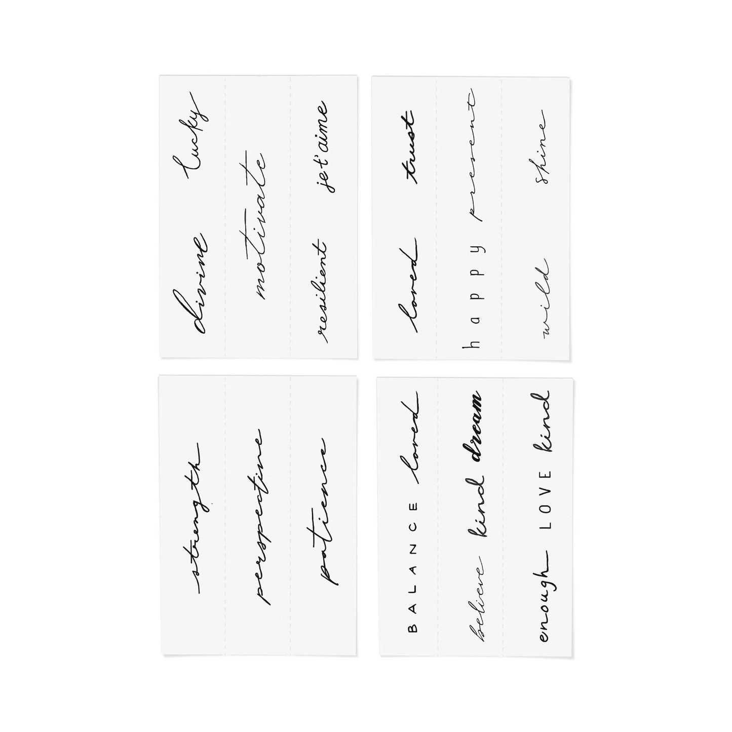 Statement Temporary Tattoo Pack