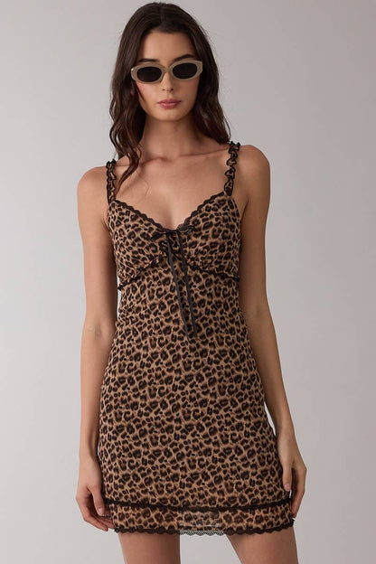 Leopard Layered Mini Dress