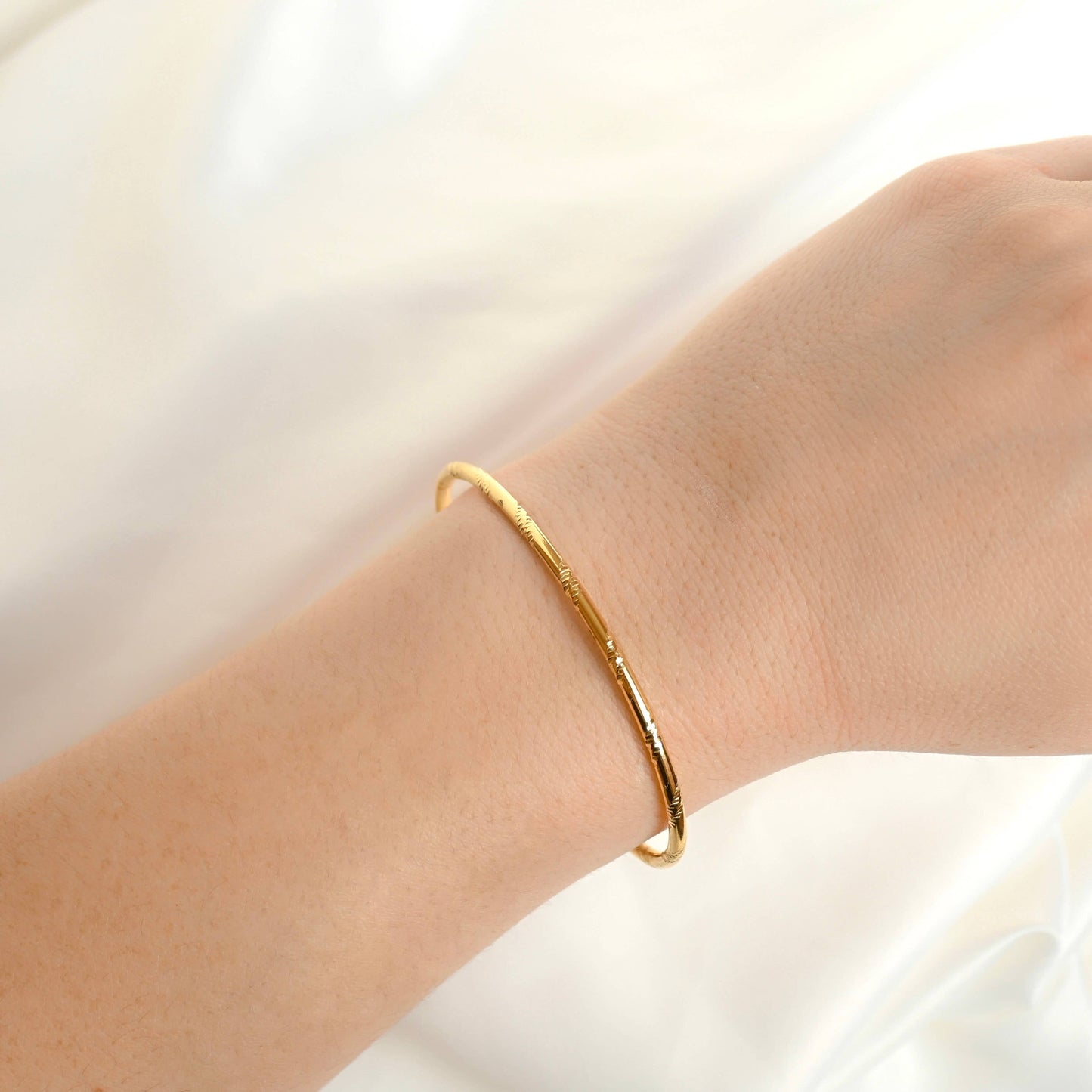 Slim Gold Cuff Bracelets - 3 piece set