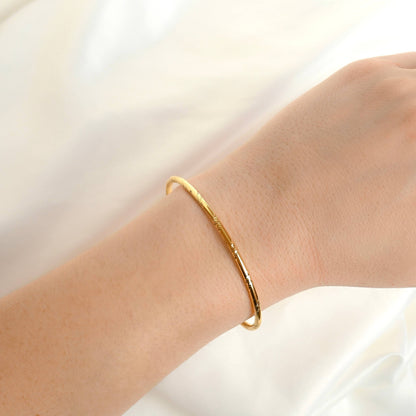 Slim Gold Cuff Bracelets - 3 piece set