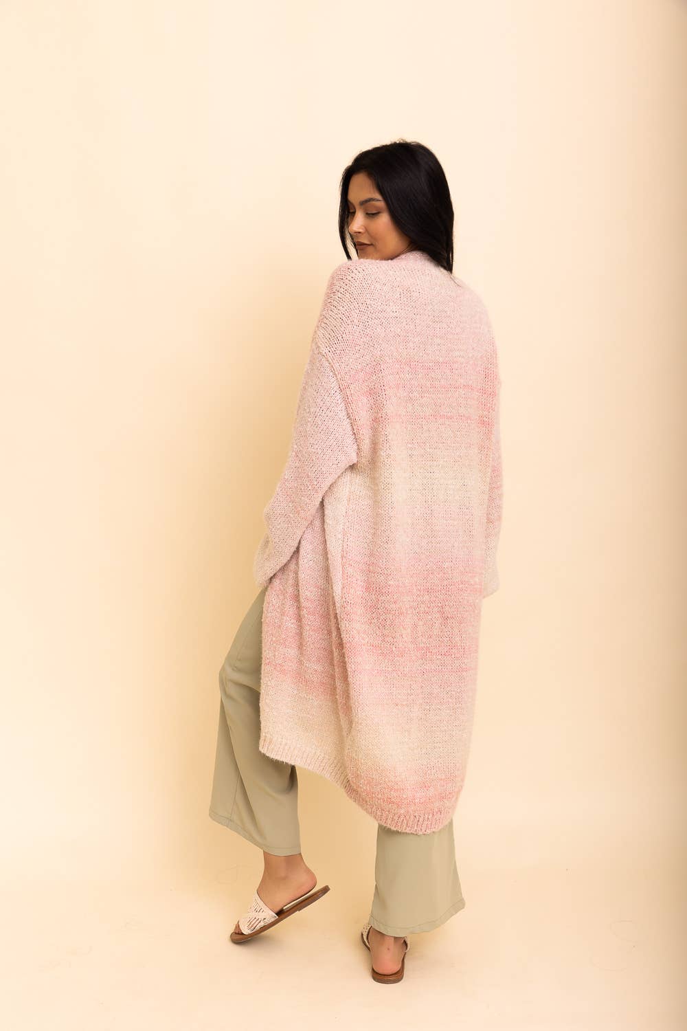 Soft Ombre Longline Cardigan