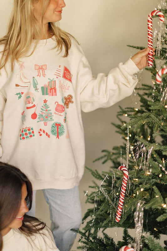 Christmas Collage Graphic Sweatshirt