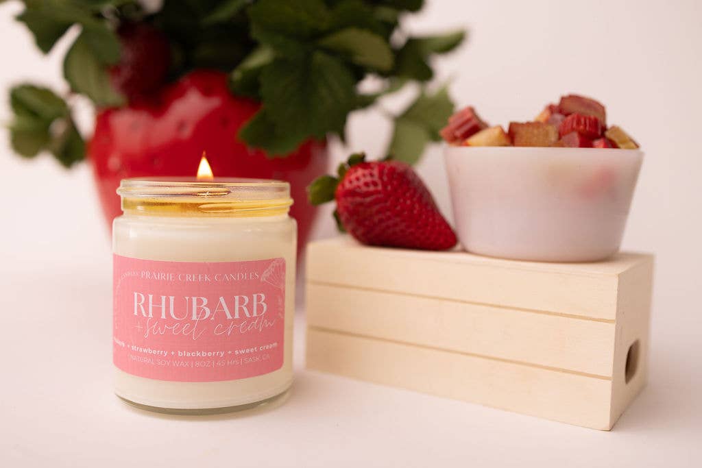 RHUBARB & SWEET CREAM | SUMMER | SOY WAX CANDLE 8OZ