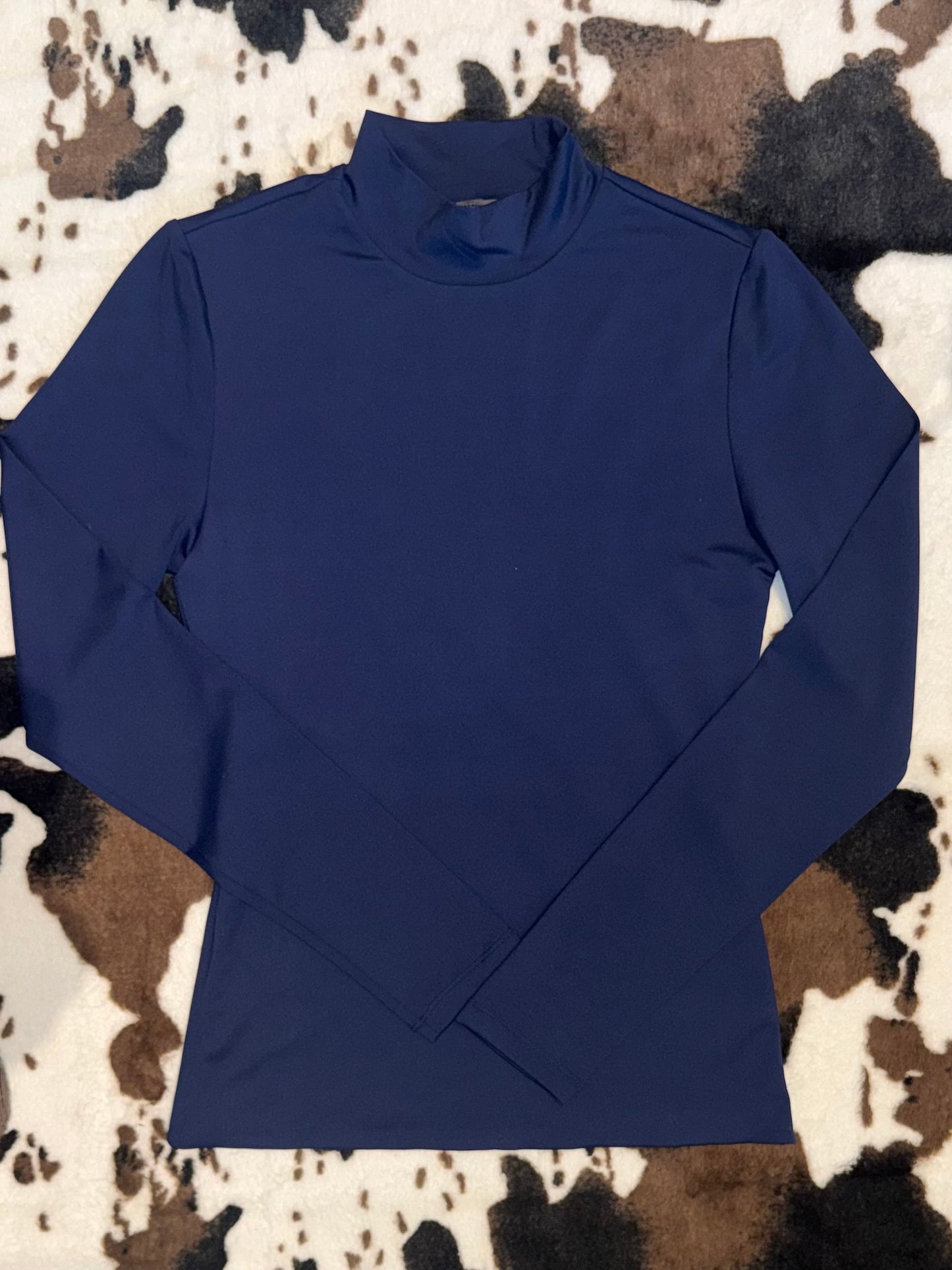 Second Skin Mock Neck Long Sleeve Top
