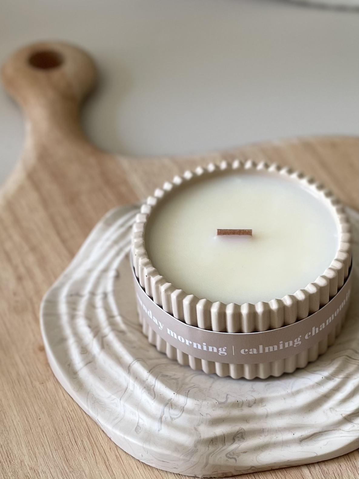 Luxury Chamomile Scented Soy Wax Candle