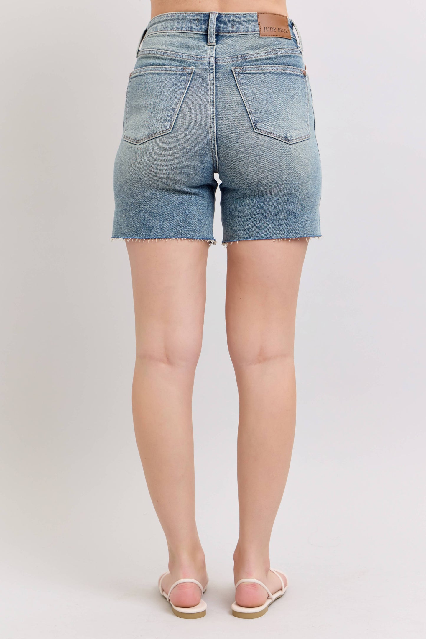 The Avery Vintage Wash Side Slit Shorts
