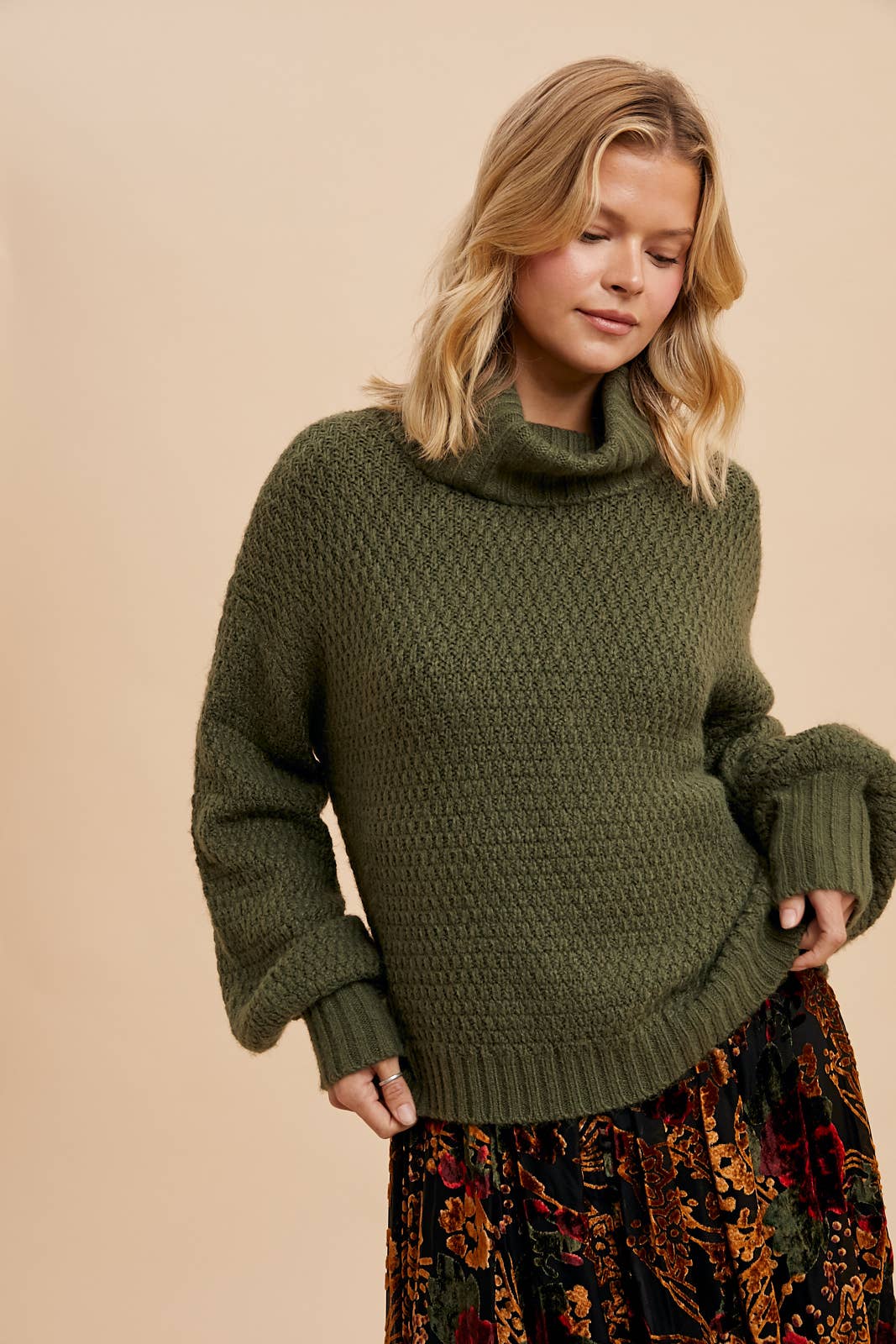 Turtleneck Knit Sweater