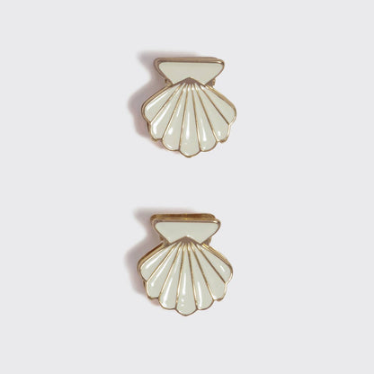 Metal Clam Shell Hair Clip 2pc Set