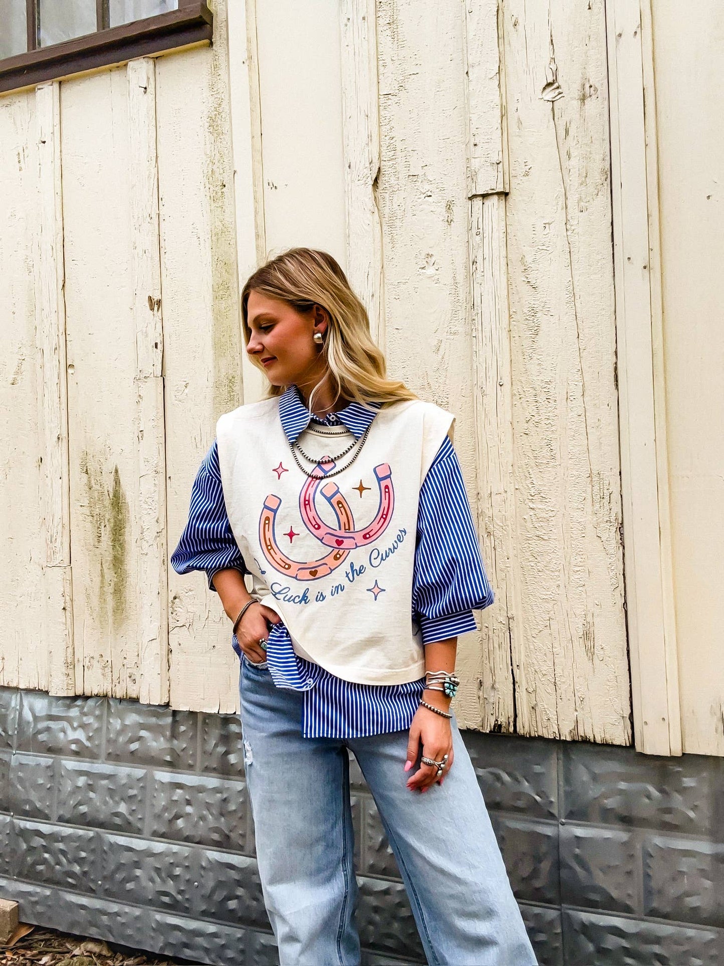 The Luck is in the Curves Boxy Tank