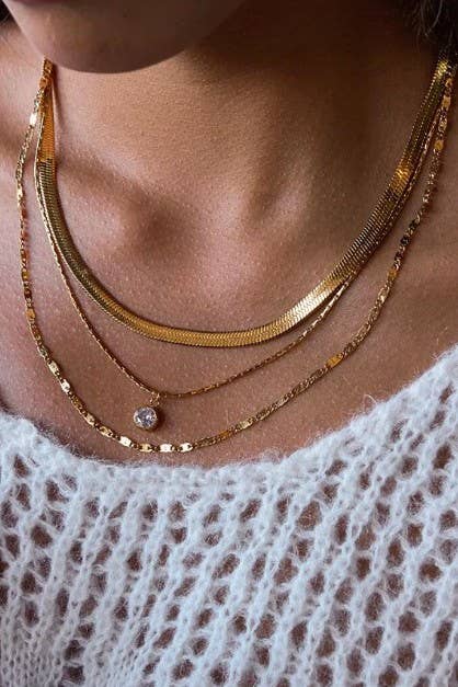 3 Layer Rhinestone Necklace