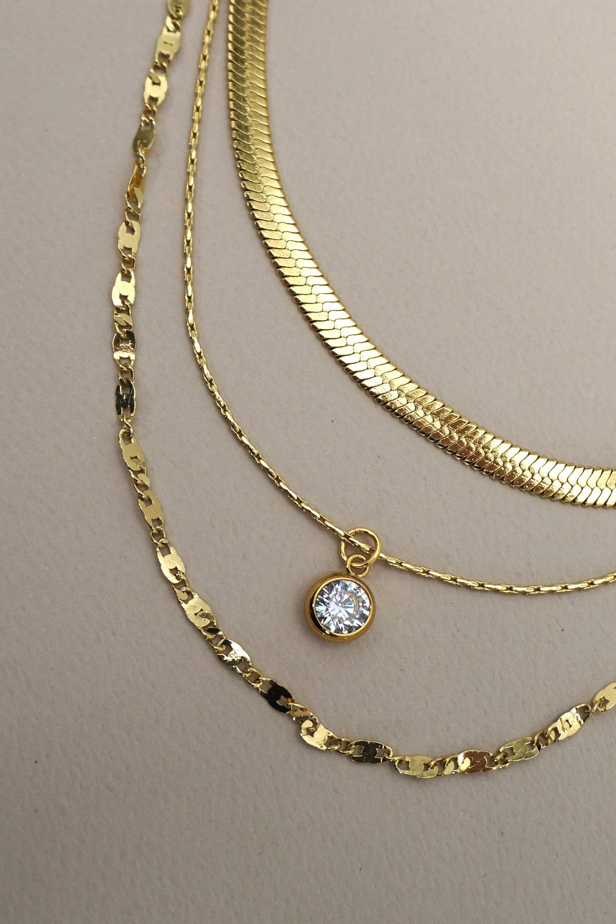 3 Layer Rhinestone Necklace