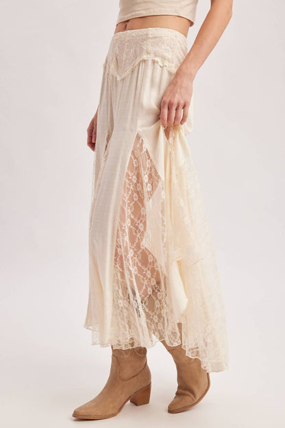 Flowy Lace Maxi Skirt