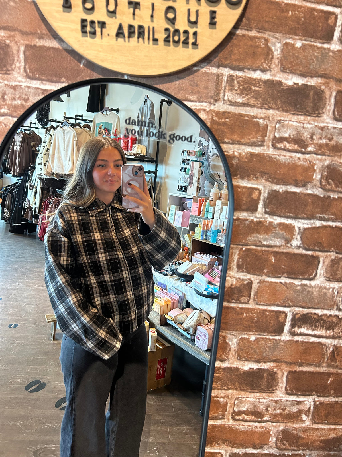 Plaid Bubble Jacket