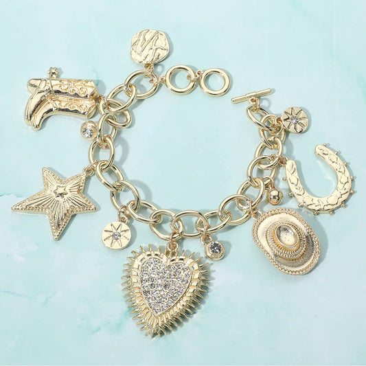 Chunky Western Charm Bracelet