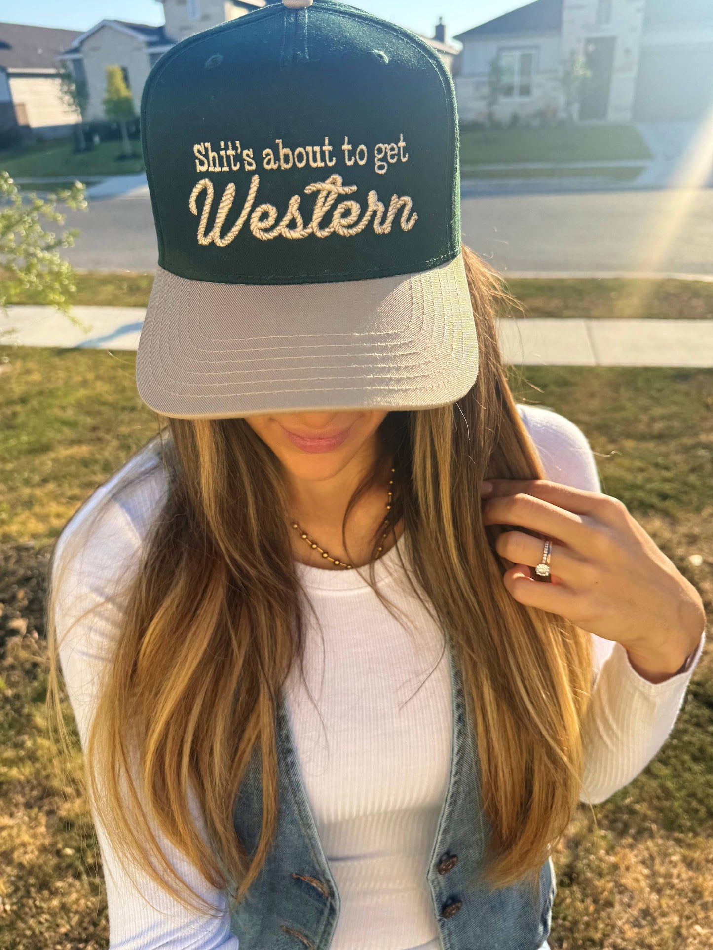 "Shit's about to get Western" Trucker Hat