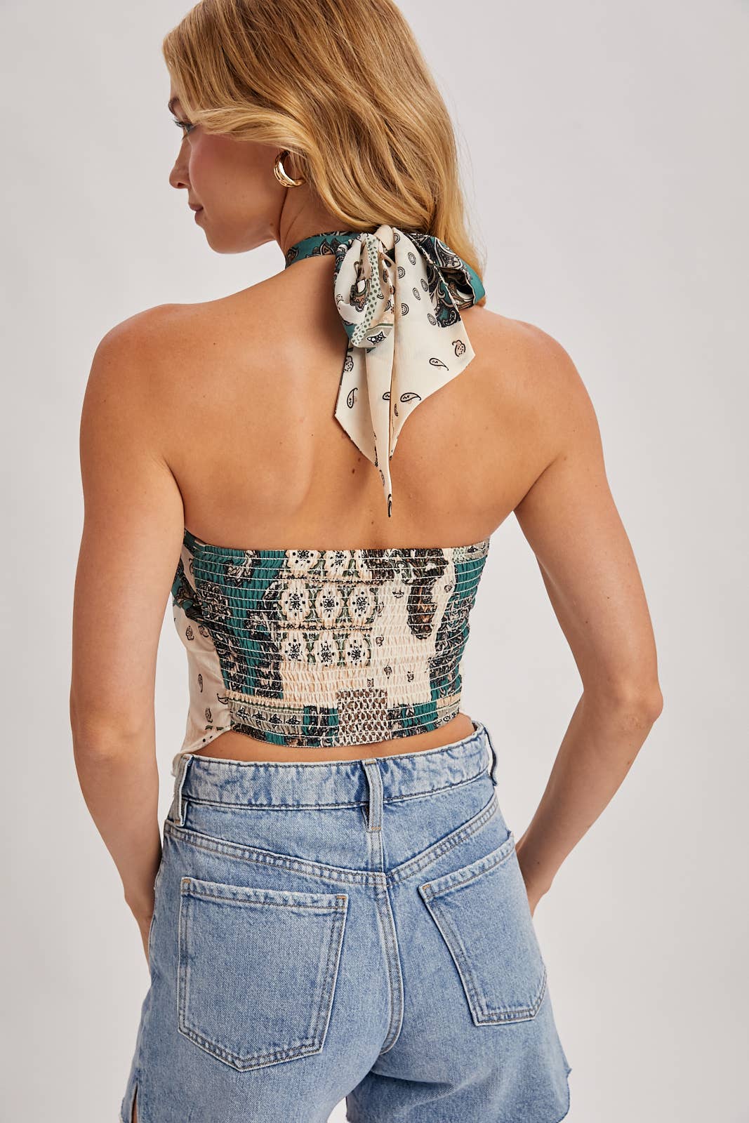 Crossover Halter Bandeau Top