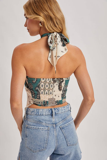 Crossover Halter Bandeau Top