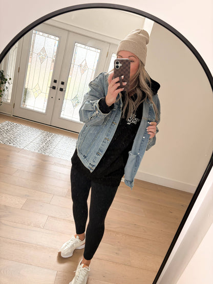 Busy Hockey Mom Half Zip Hoodie