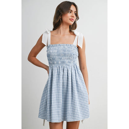 Tie Strap Gingham Mini Sundress
