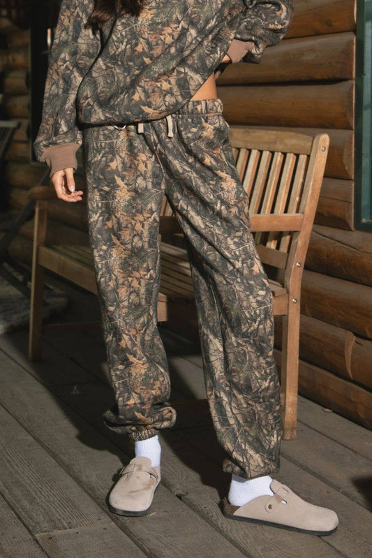 Dark Camo Fleece Sweatpants Joggers