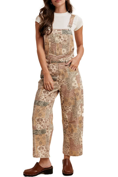 Washed Vintage Twill Denim Overall