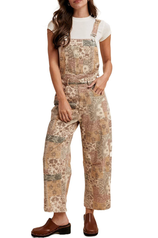 Washed Vintage Twill Denim Overall