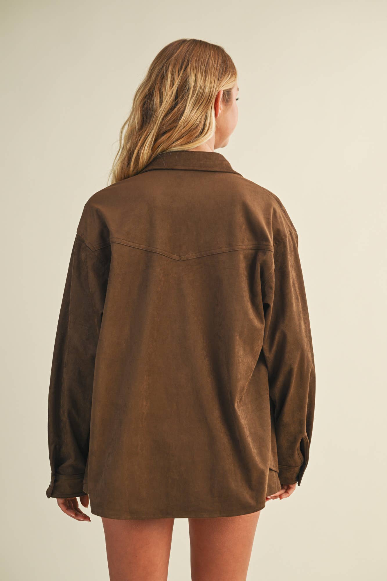 Brown Studded Fringe Suede Jacket