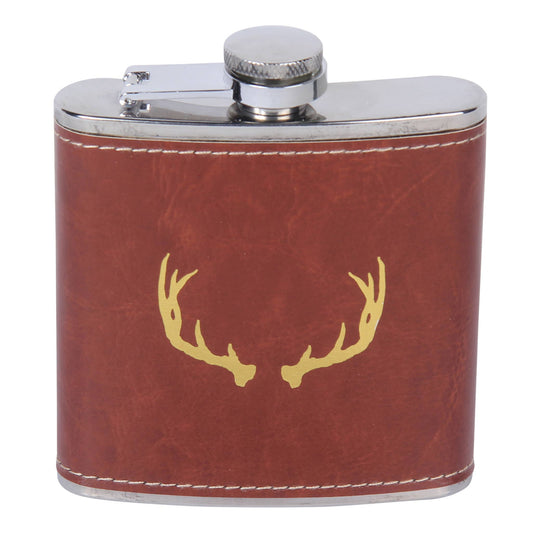 Deer Antler Flask Hunting Gift