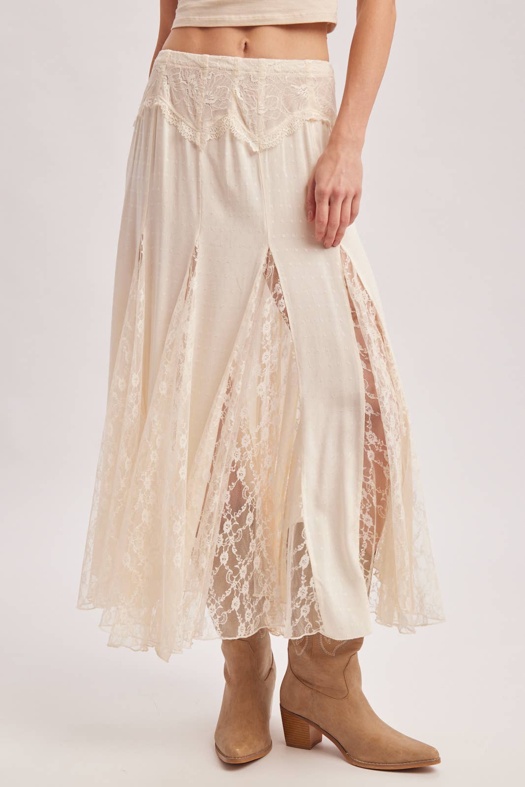 Flowy Lace Maxi Skirt