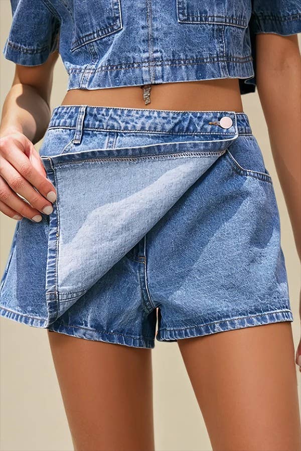DENIM SKORT